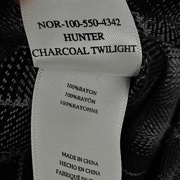 Rails Hunter Plaid Flannel Shirt Sz Medium Charcoal Twilight Rayon Button Front - Picture 7 of 8